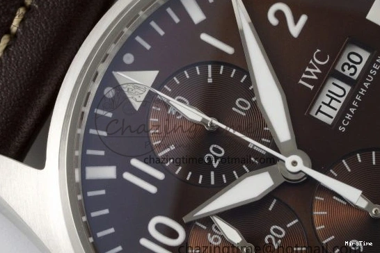 MIROTIME 1222 Thermal Pilot Chrono SS AZF 1:1 Best Edition Brown Dial on Brown Leather Strap A 7062